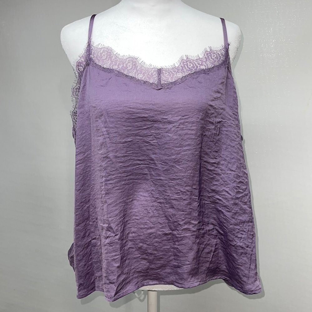 Silky with lace tank top